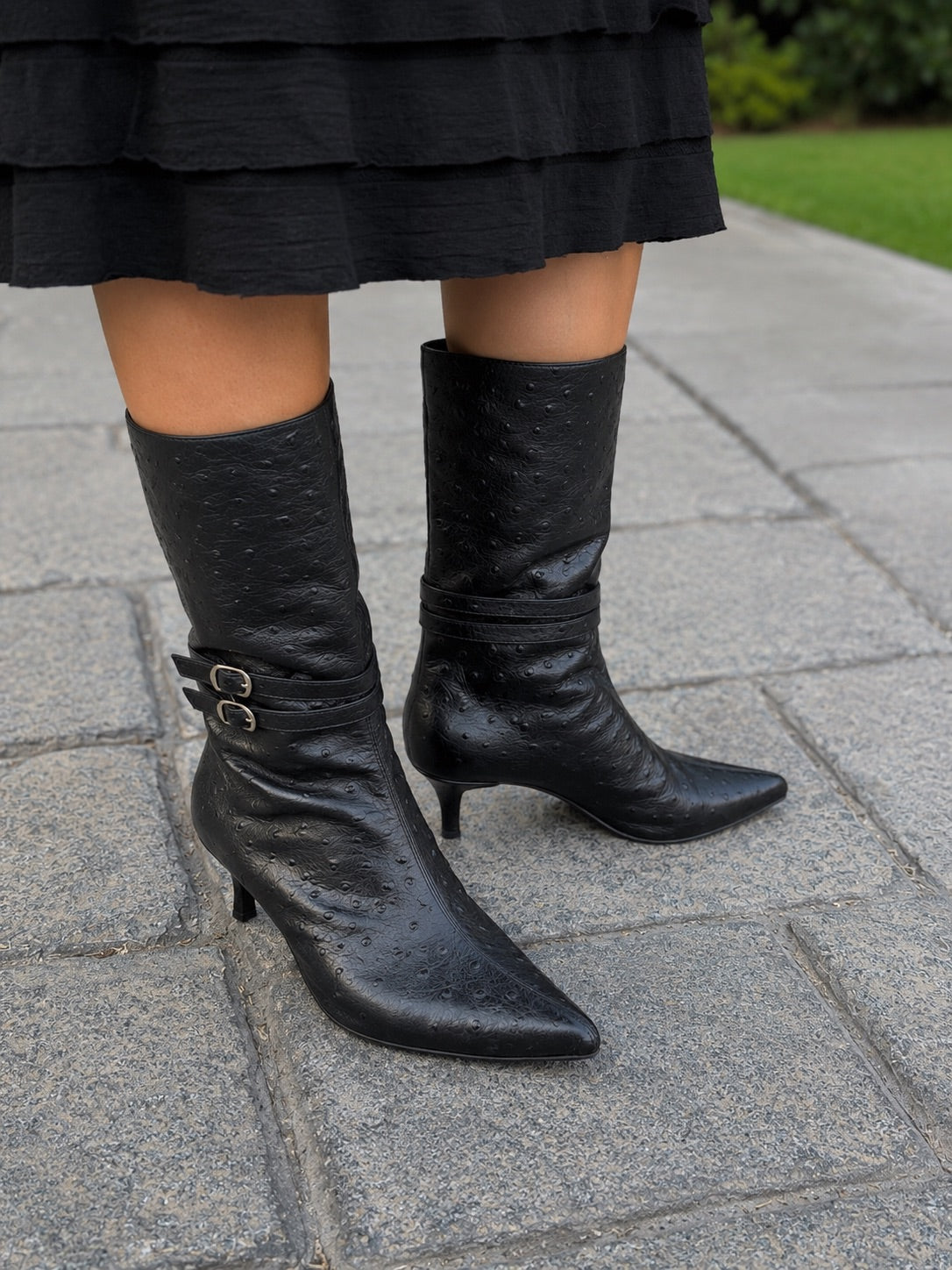 Botas Fanny Avestruz | Black
