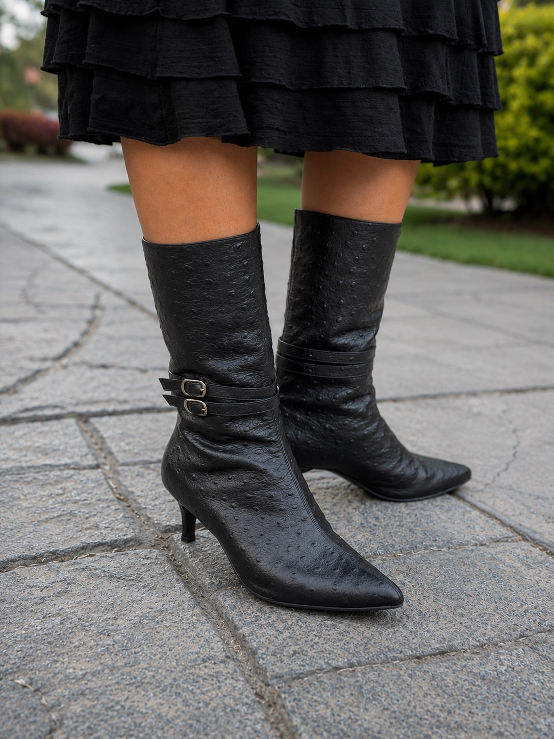 Botas Fanny Avestruz | Black