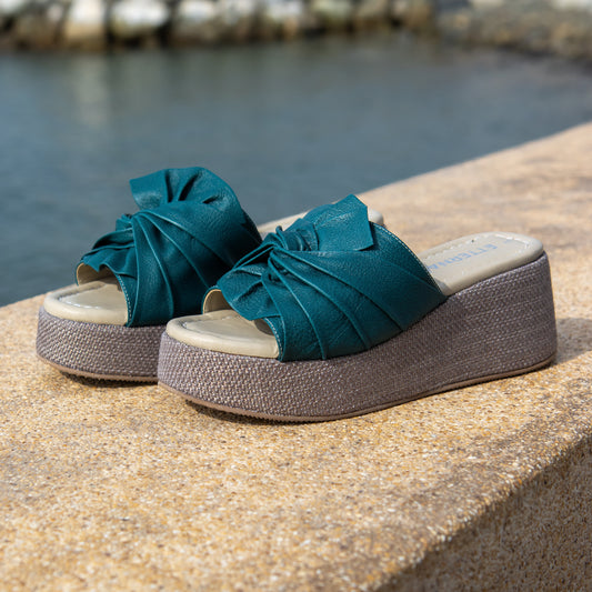 SANDALIAS ELISA | VERDE AZULADO