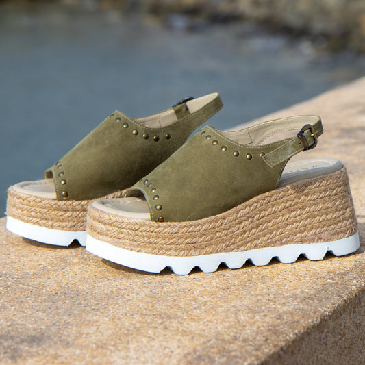 ALPARGATAS ELBA GAMUZA | OLIVO